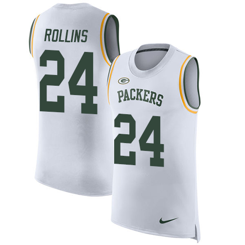 Nike Packers #24 Quinten Rollins White Men's Stitched NFL Limited Rush Tank Top Jersey - Click Image to Close
